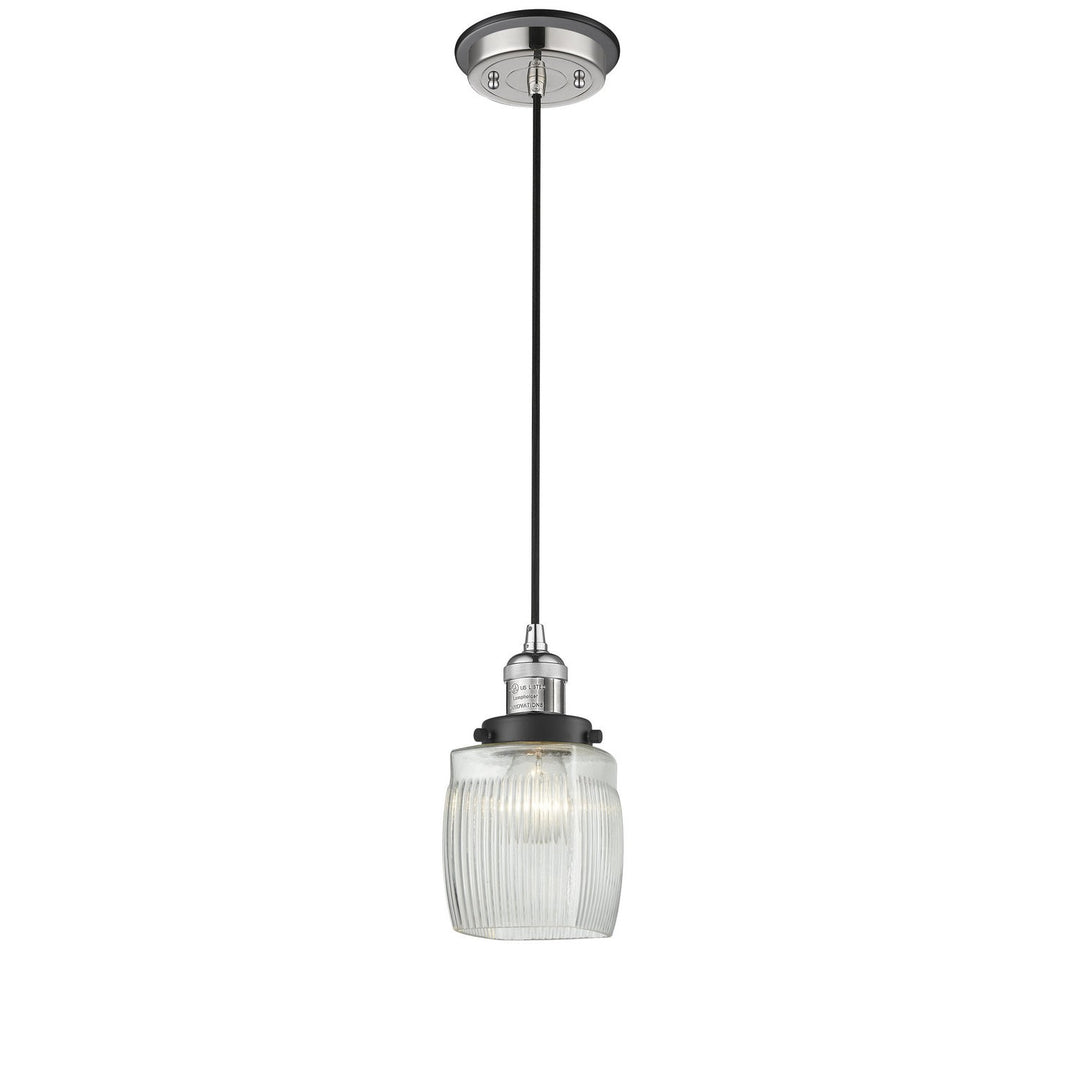 Innovations Franklin Restoration 201CBP-PNBK-G302 Pendant Light - Polished Nickel