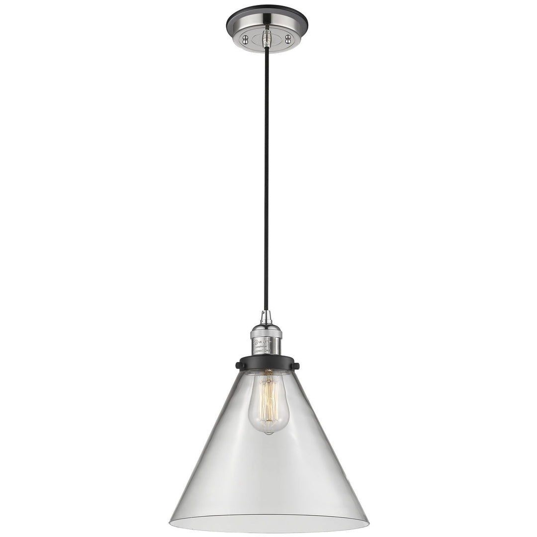 Innovations Franklin Restoration 201CBP-PNBK-G42-L Pendant Light - Polished Nickel