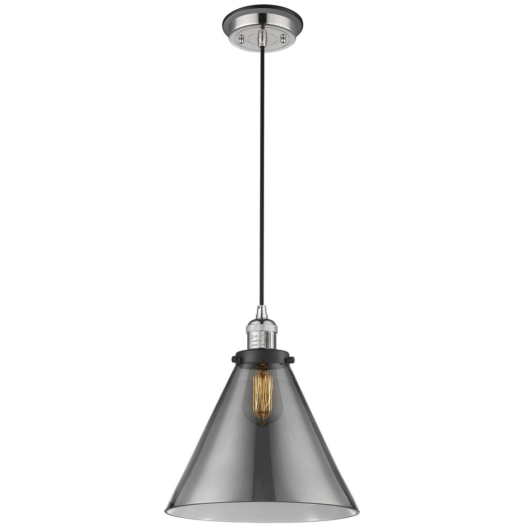 Innovations Franklin Restoration 201CBP-PNBK-G43-L Pendant Light - Polished Nickel