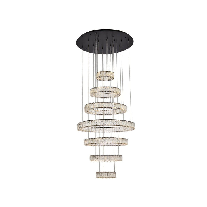 Elegant Monroe 3503G34BK Chandelier Light - Black