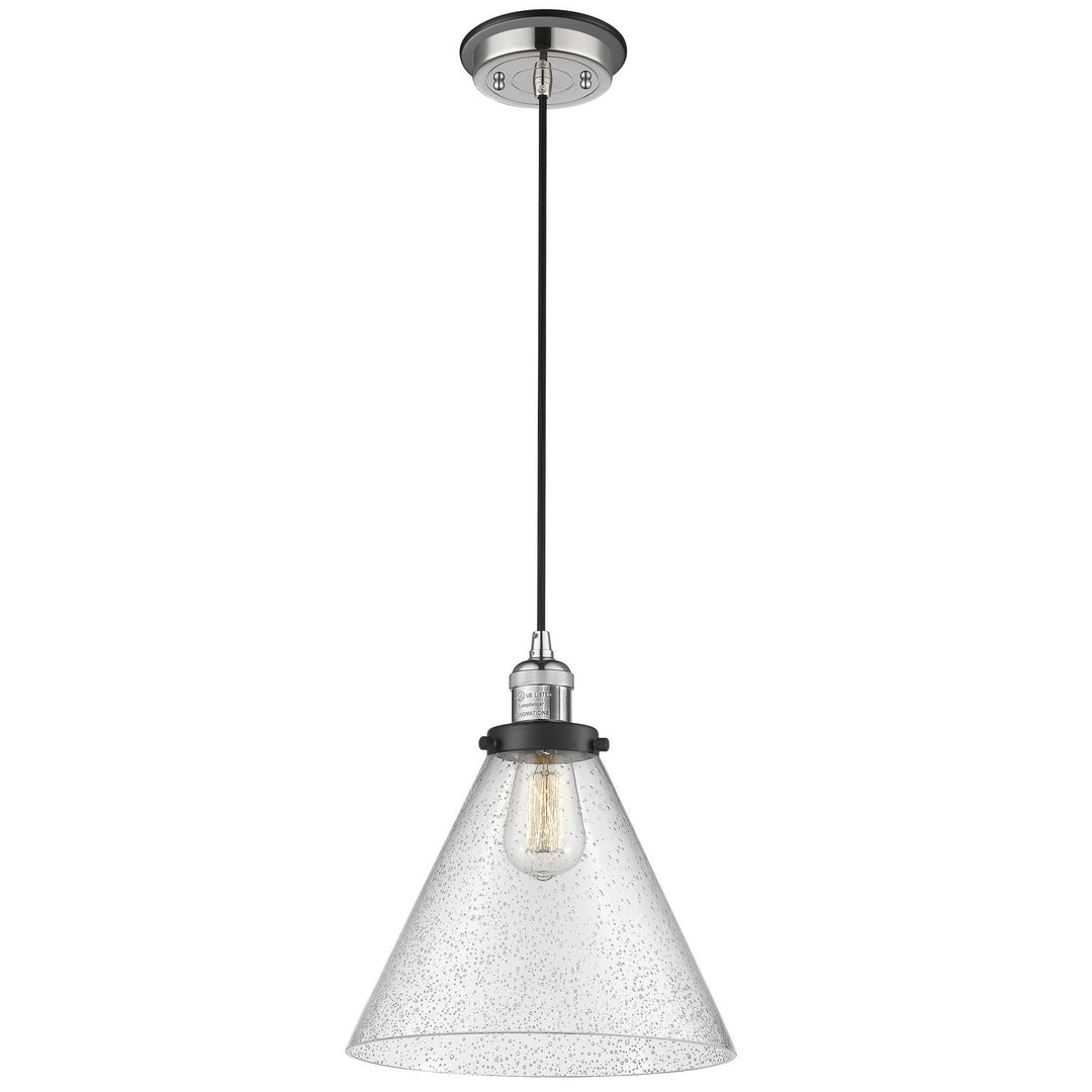 Innovations Franklin Restoration 201CBP-PNBK-G44-L Pendant Light - Polished Nickel