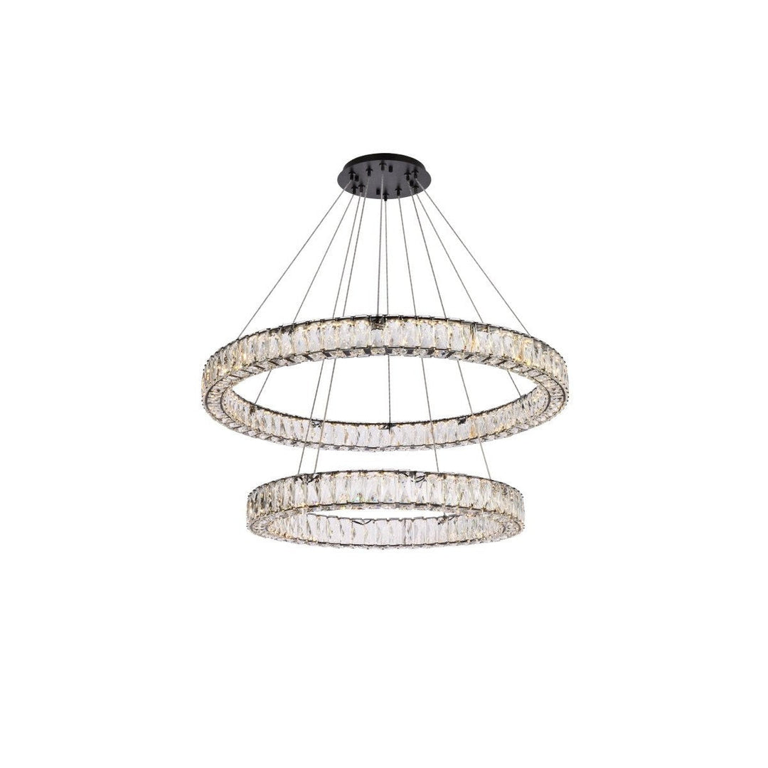 Elegant Monroe 3503G36BK Chandelier Light - Black