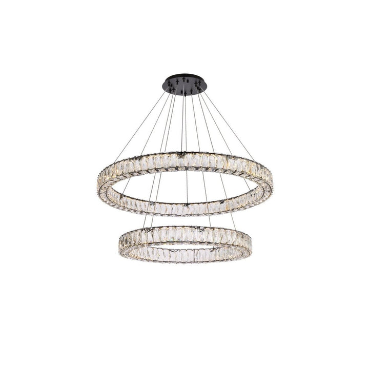 Elegant Monroe 3503G36BK Chandelier Light - Black