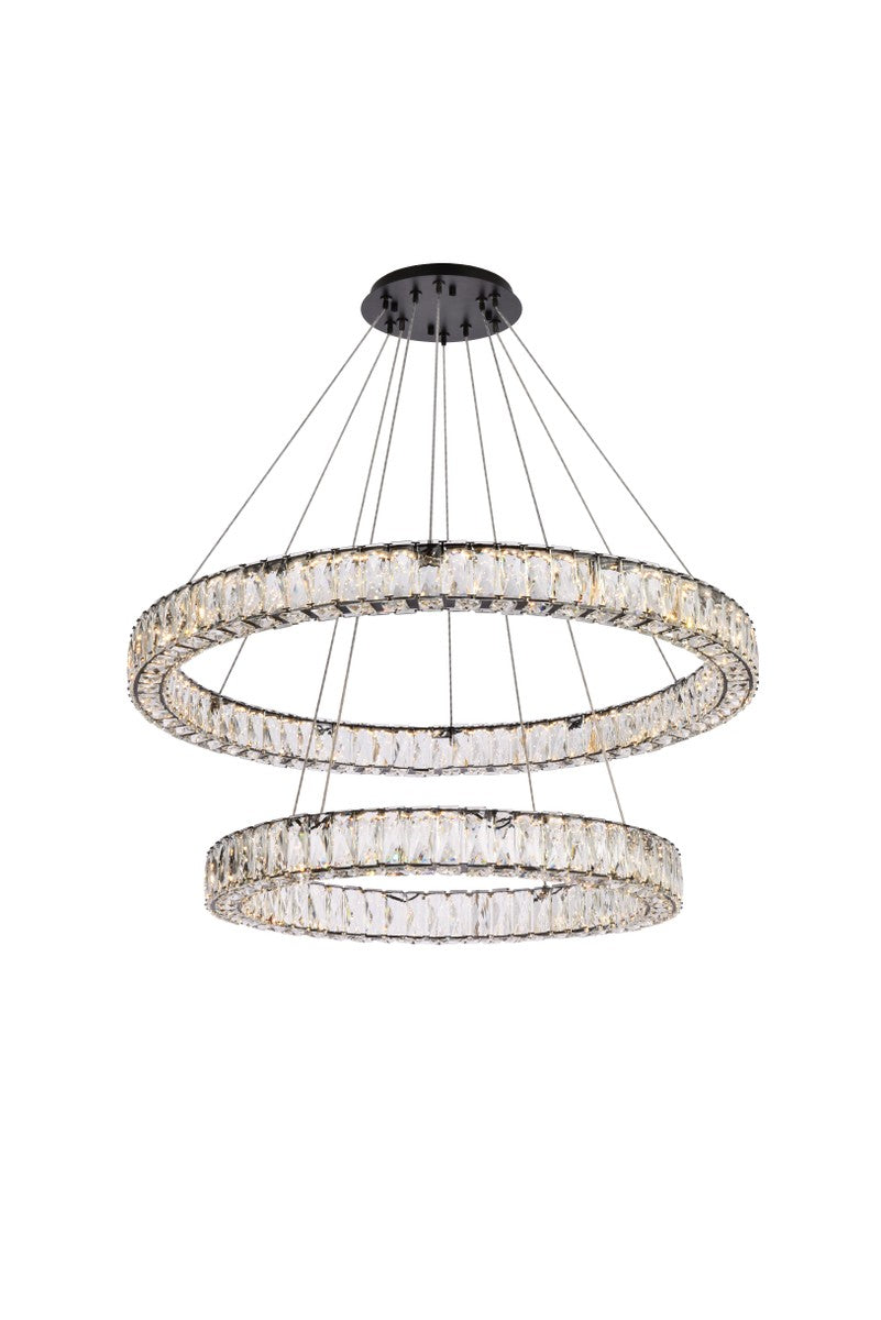 Elegant Monroe 3503G36BK Chandelier Light - Black