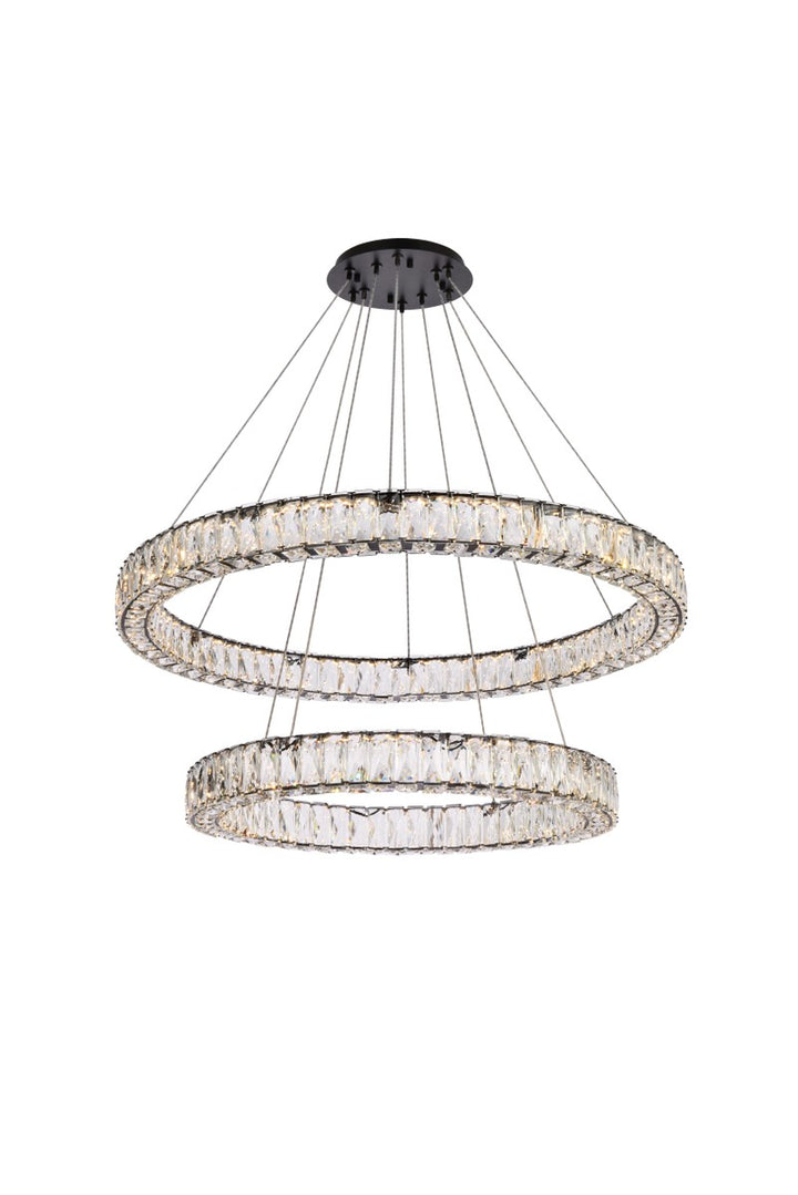 Elegant Monroe 3503G36BK Chandelier Light - Black