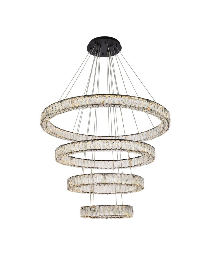 Elegant Monroe 3503G41BK Chandelier Light - Black