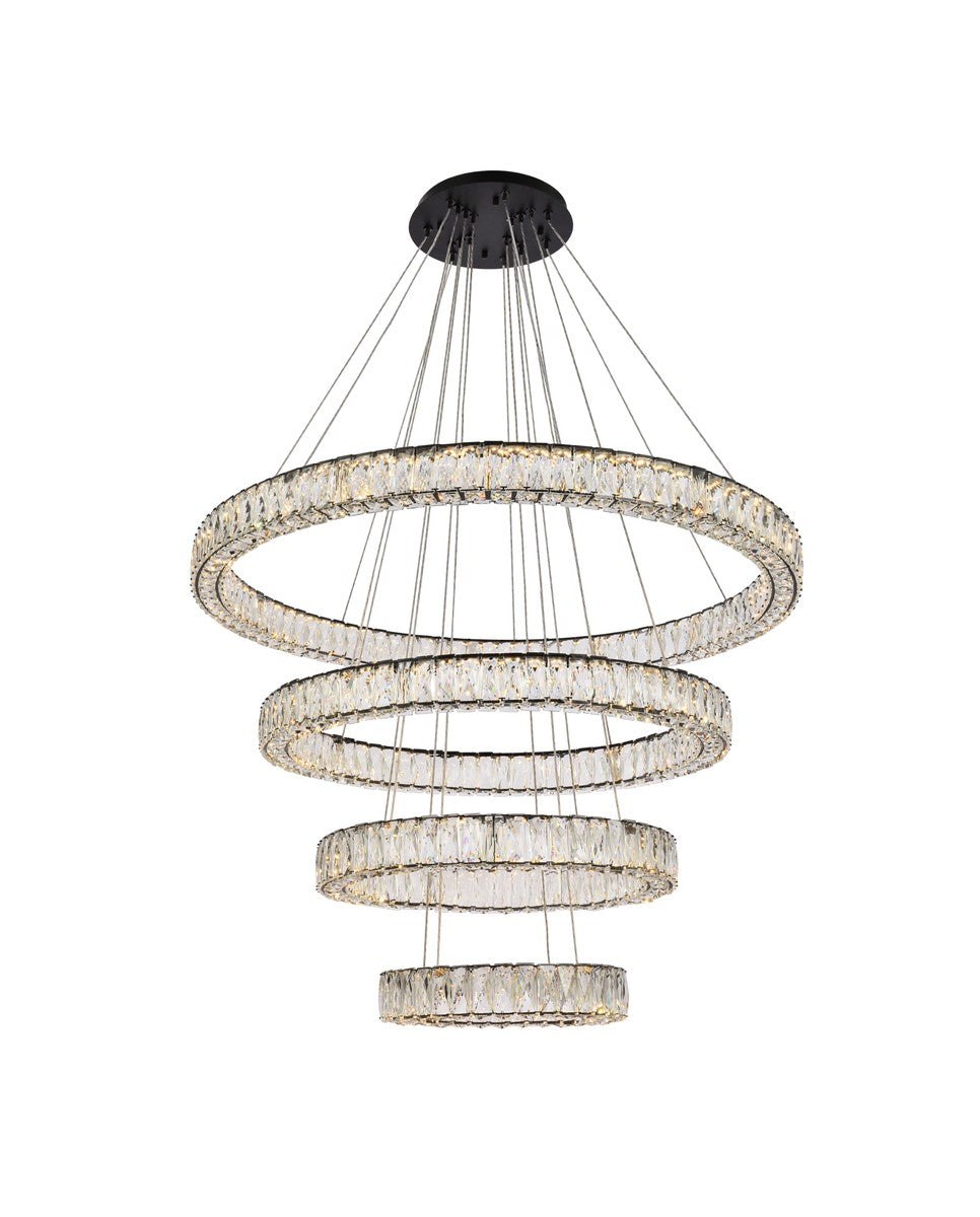 Elegant Monroe 3503G41BK Chandelier Light - Black