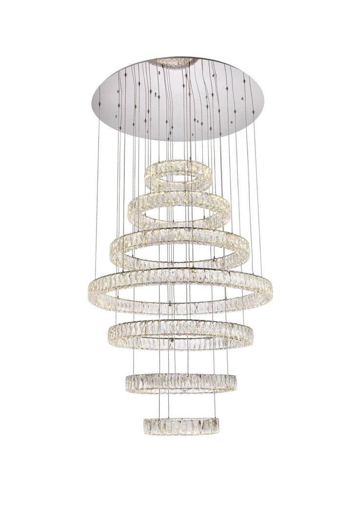 Elegant Monroe 3503G7LC Chandelier Light - Chrome