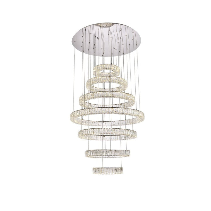 Elegant Monroe 3503G7LC Chandelier Light - Chrome