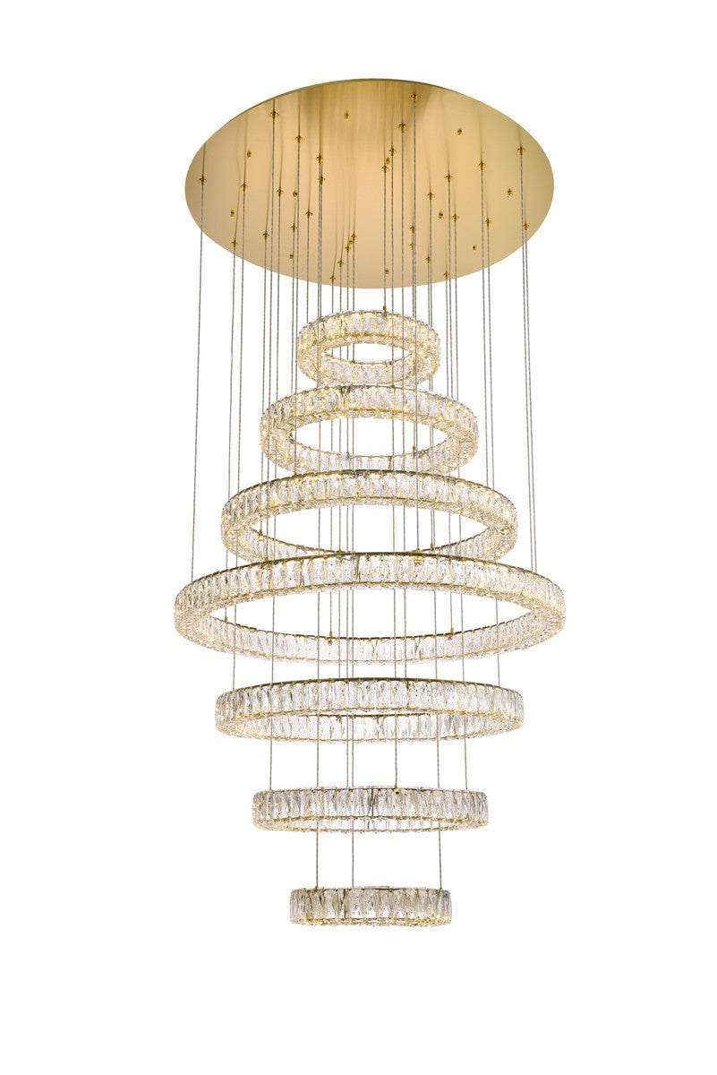 Elegant Monroe 3503G7LG Chandelier Light - Gold