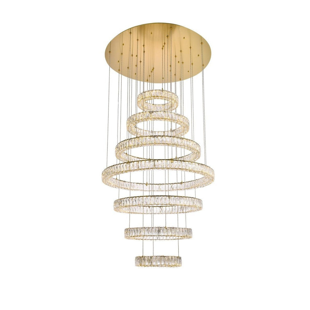 Elegant Monroe 3503G7LG Chandelier Light - Gold