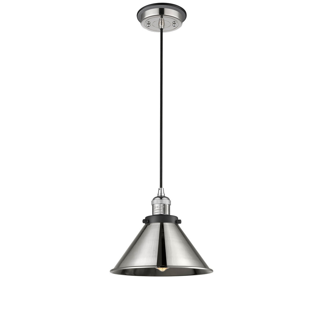 Innovations Franklin Restoration 201CBP-PNBK-M10-PN Pendant Light - Polished Nickel