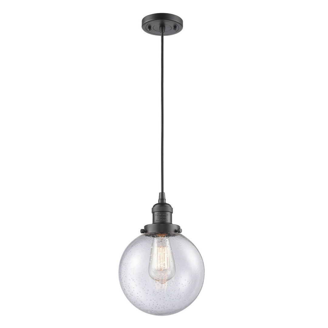 Innovations Franklin Restoration 201C-OB-G204-8-LED Pendant Light - Oil Rubbed Bronze