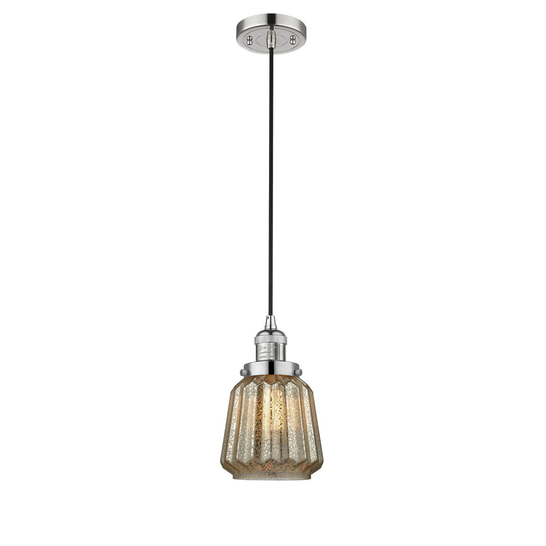 Innovations Franklin Restoration 201C-PN-G146-LED Pendant Light - Polished Nickel
