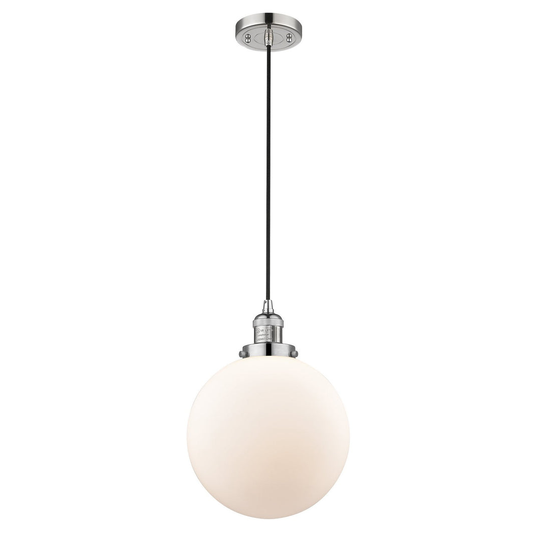 Innovations Franklin Restoration 201C-PN-G201-10-LED Pendant Light - Polished Nickel