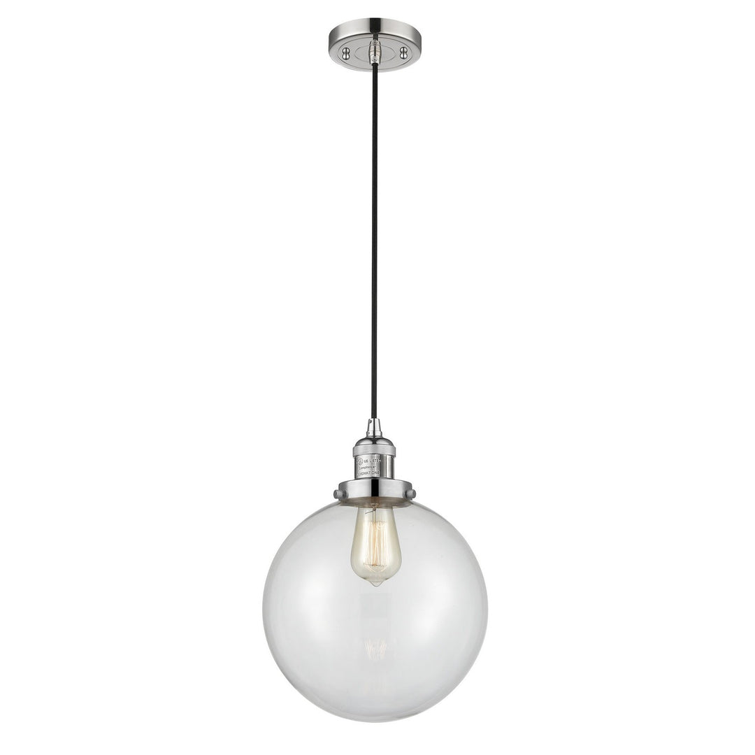 Innovations Franklin Restoration 201C-PN-G202-10-LED Pendant Light - Polished Nickel