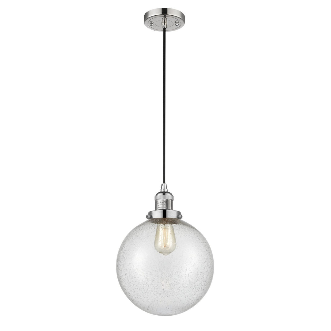 Innovations Franklin Restoration 201C-PN-G204-10-LED Pendant Light - Polished Nickel
