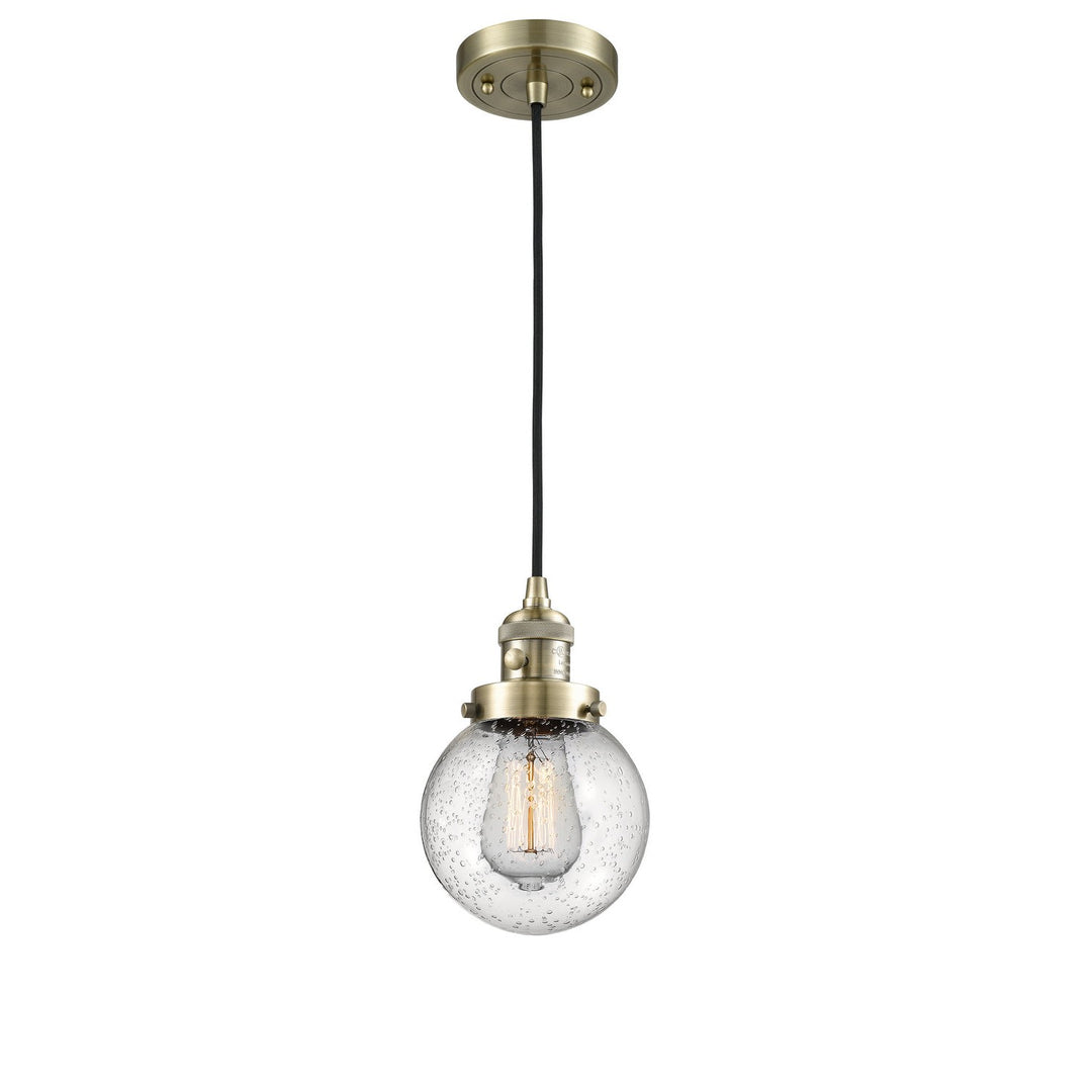 Innovations Franklin Restoration 201CSW-AB-G204-6-LED Pendant Light - Antique Brass