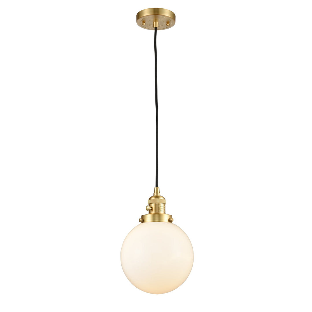 Innovations Franklin Restoration 201CSW-SG-G201-8-LED Pendant Light - Satin Gold