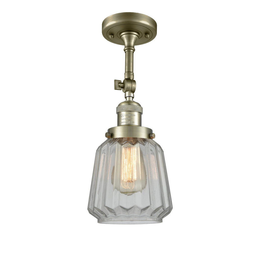 Innovations Franklin Restoration 201F-AB-G142-LED Ceiling Light - Antique Brass