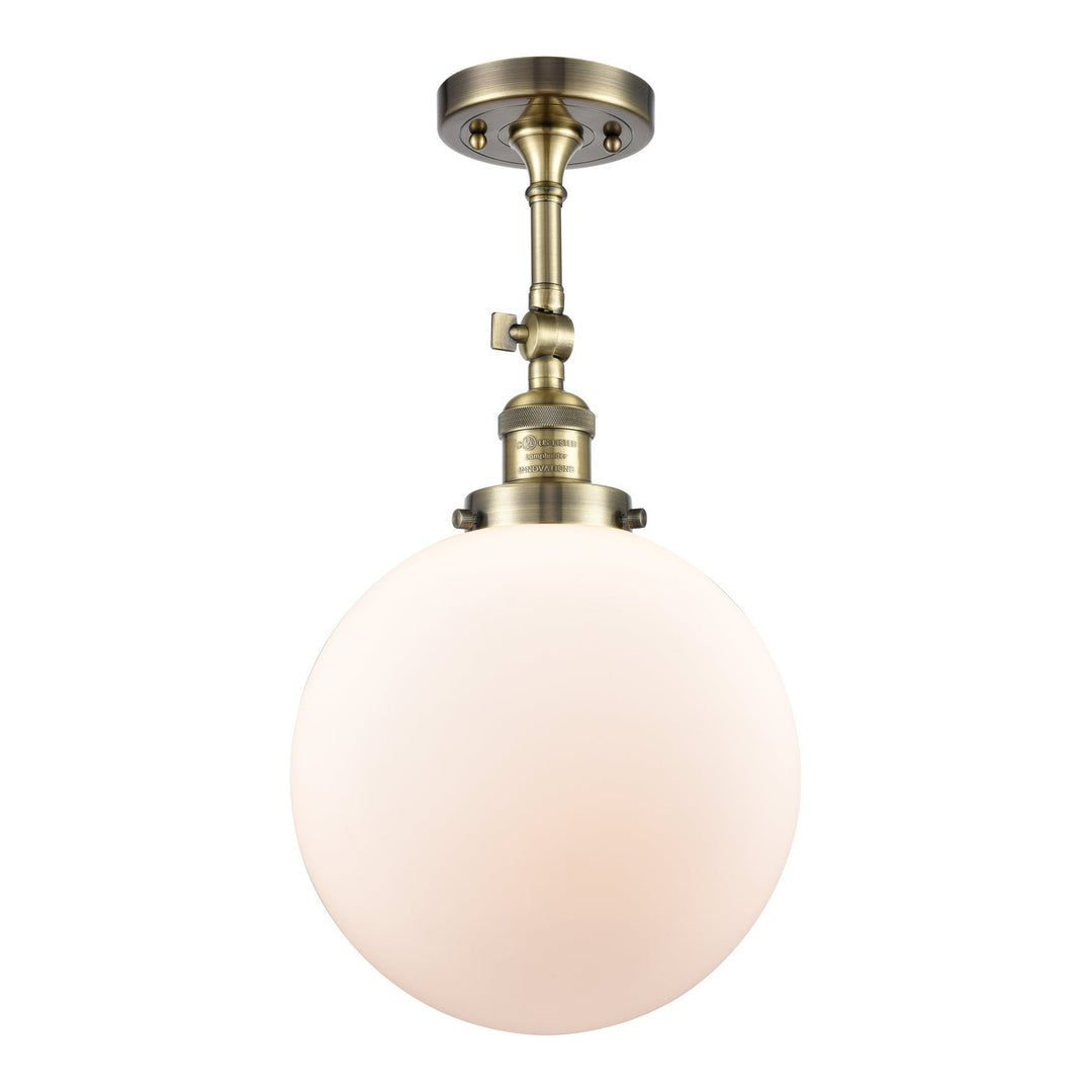 Innovations Franklin Restoration 201F-AB-G201-10-LED Ceiling Light - Antique Brass