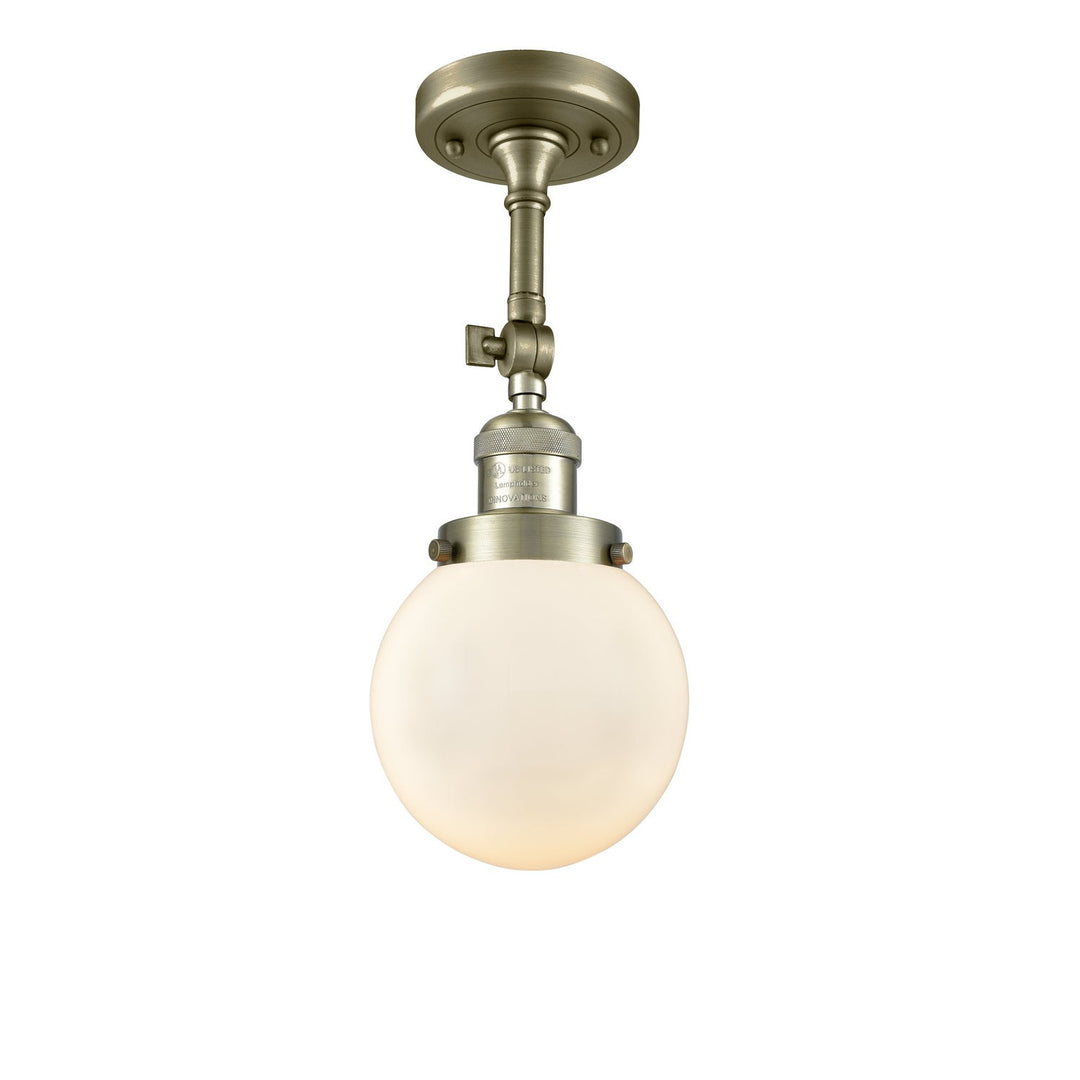 Innovations Franklin Restoration 201F-AB-G201-6-LED Ceiling Light - Antique Brass