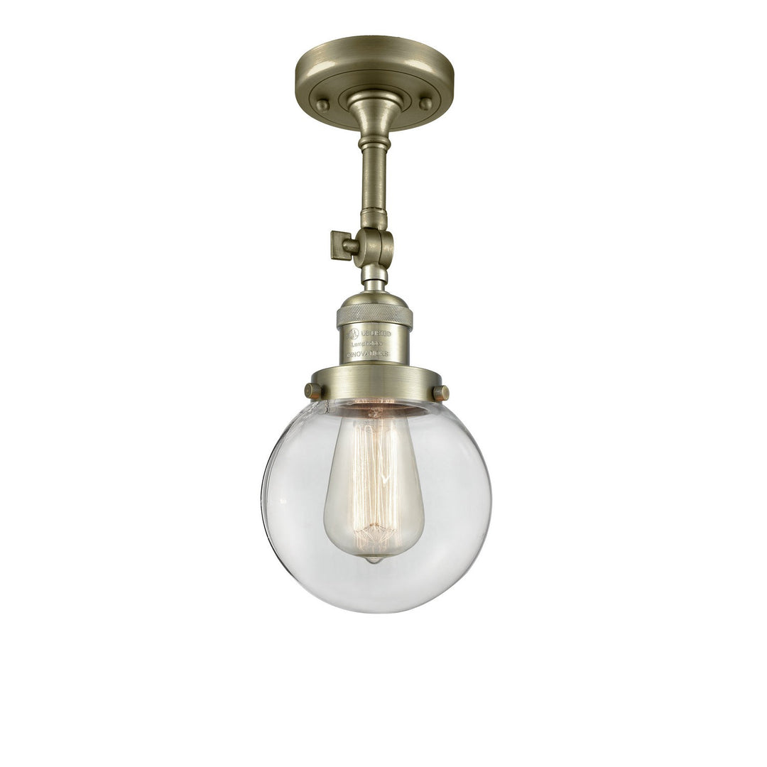Innovations Franklin Restoration 201F-AB-G202-6 Ceiling Light - Antique Brass