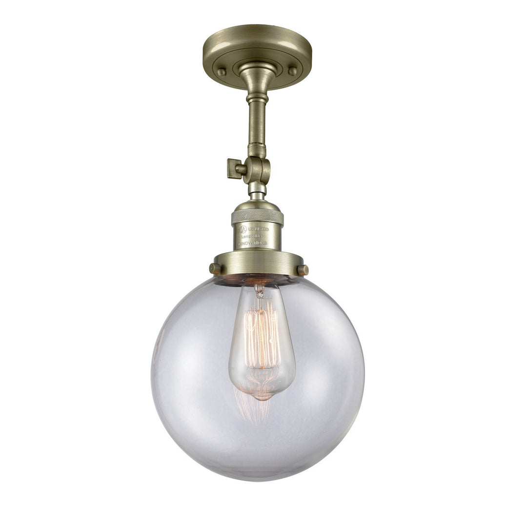Innovations Franklin Restoration 201F-AB-G202-8 Ceiling Light - Antique Brass