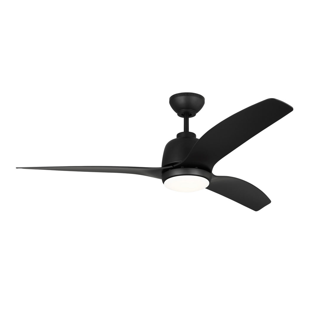 Visual Comfort Fan Avila Coastal 54 LED 3AVLCR54MBKD Ceiling Fan - Midnight Black, Midnight Black/Midnight Black/