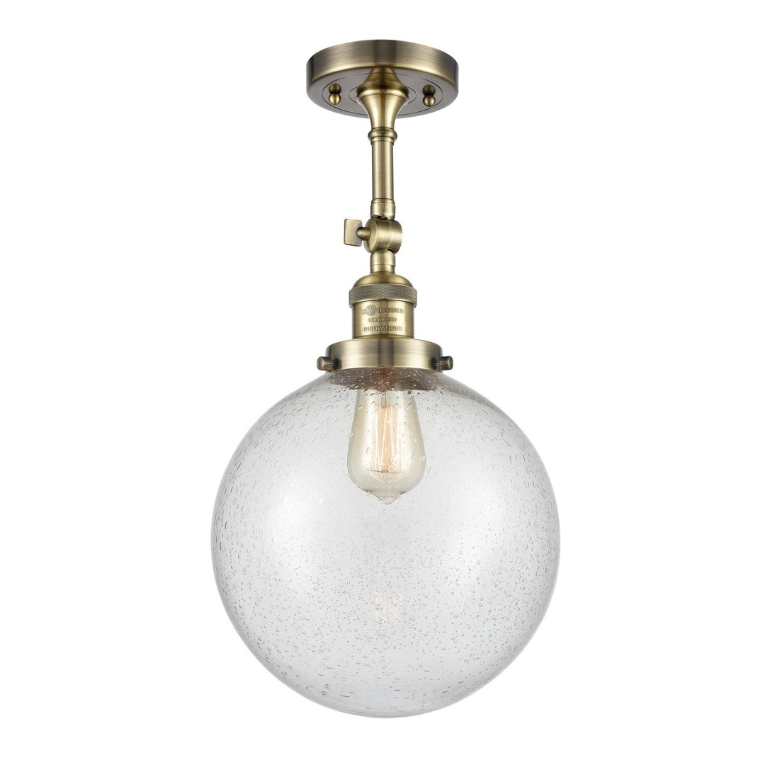 Innovations Franklin Restoration 201F-AB-G204-10-LED Ceiling Light - Antique Brass