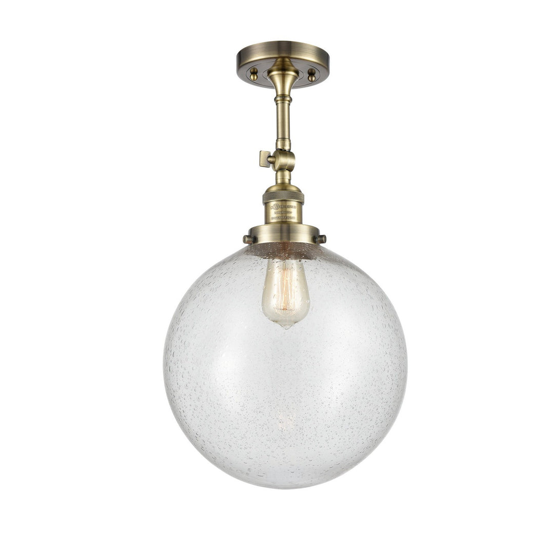 Innovations Franklin Restoration 201F-AB-G204-12 Ceiling Light - Antique Brass