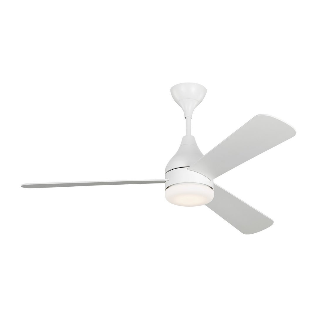 Visual Comfort Fan Streaming 52 Smart LED 3STMSM52RZWD Ceiling Fan - Matte White, Matte White/Matte White/