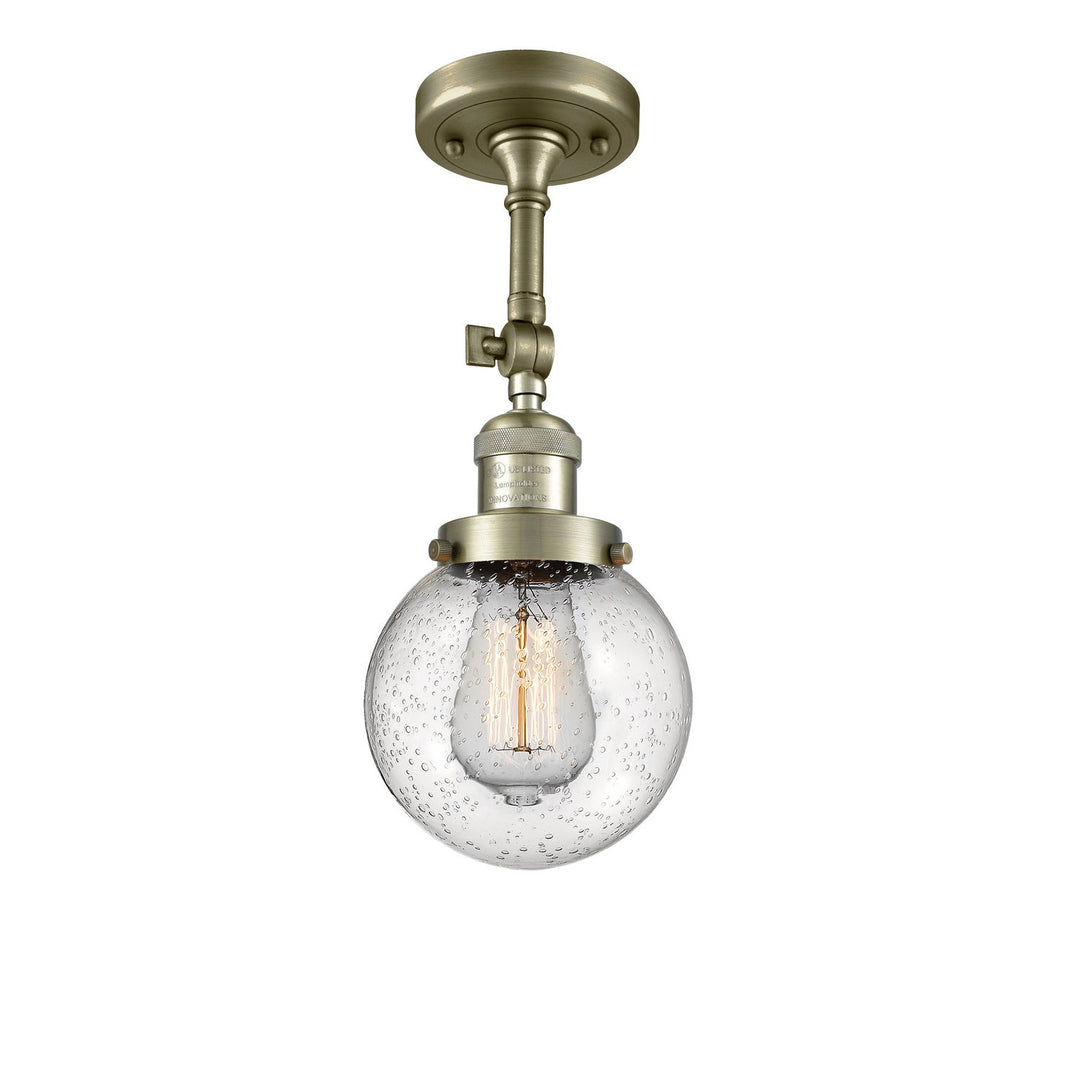 Innovations Franklin Restoration 201F-AB-G204-6-LED Ceiling Light - Antique Brass