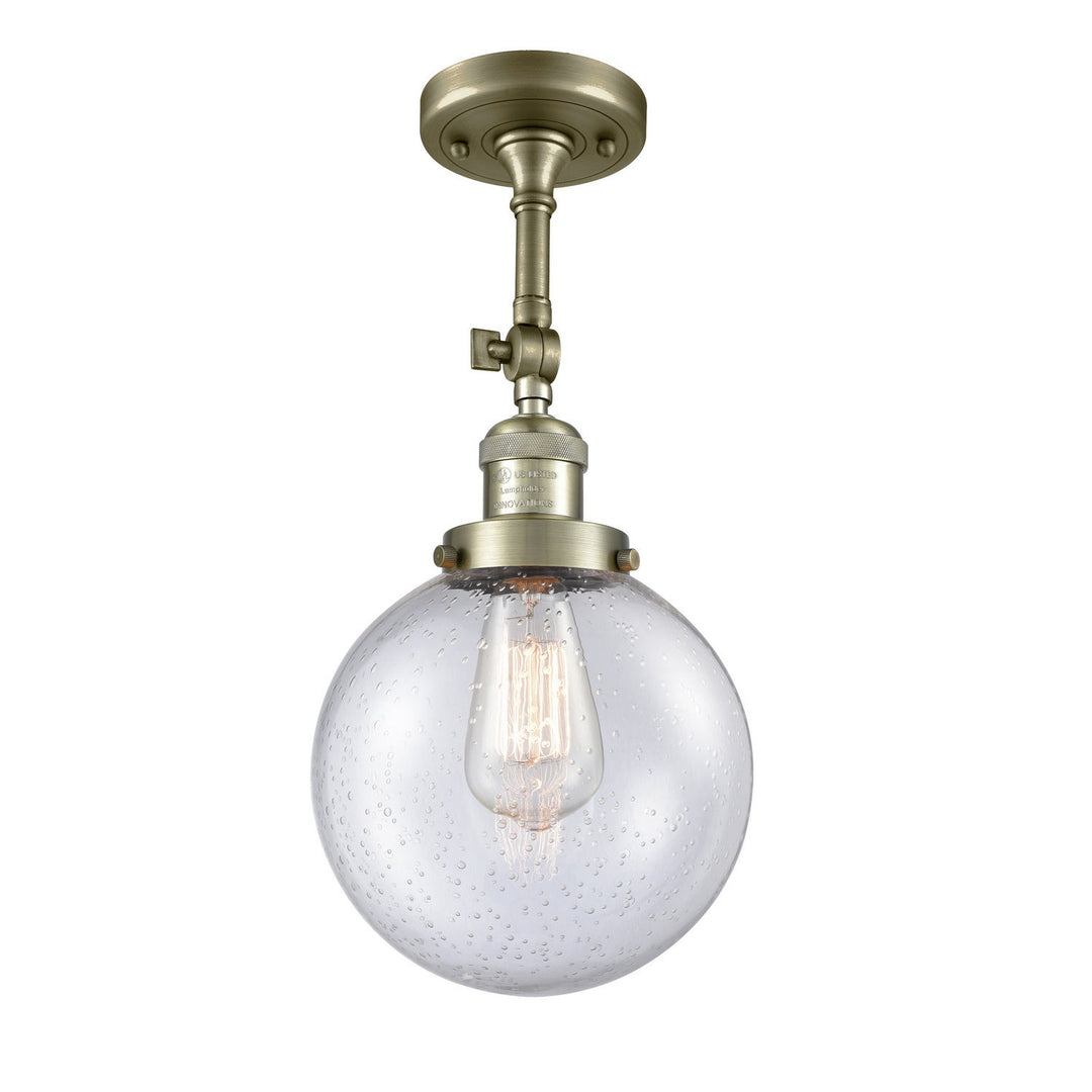 Innovations Franklin Restoration 201F-AB-G204-8-LED Ceiling Light - Antique Brass