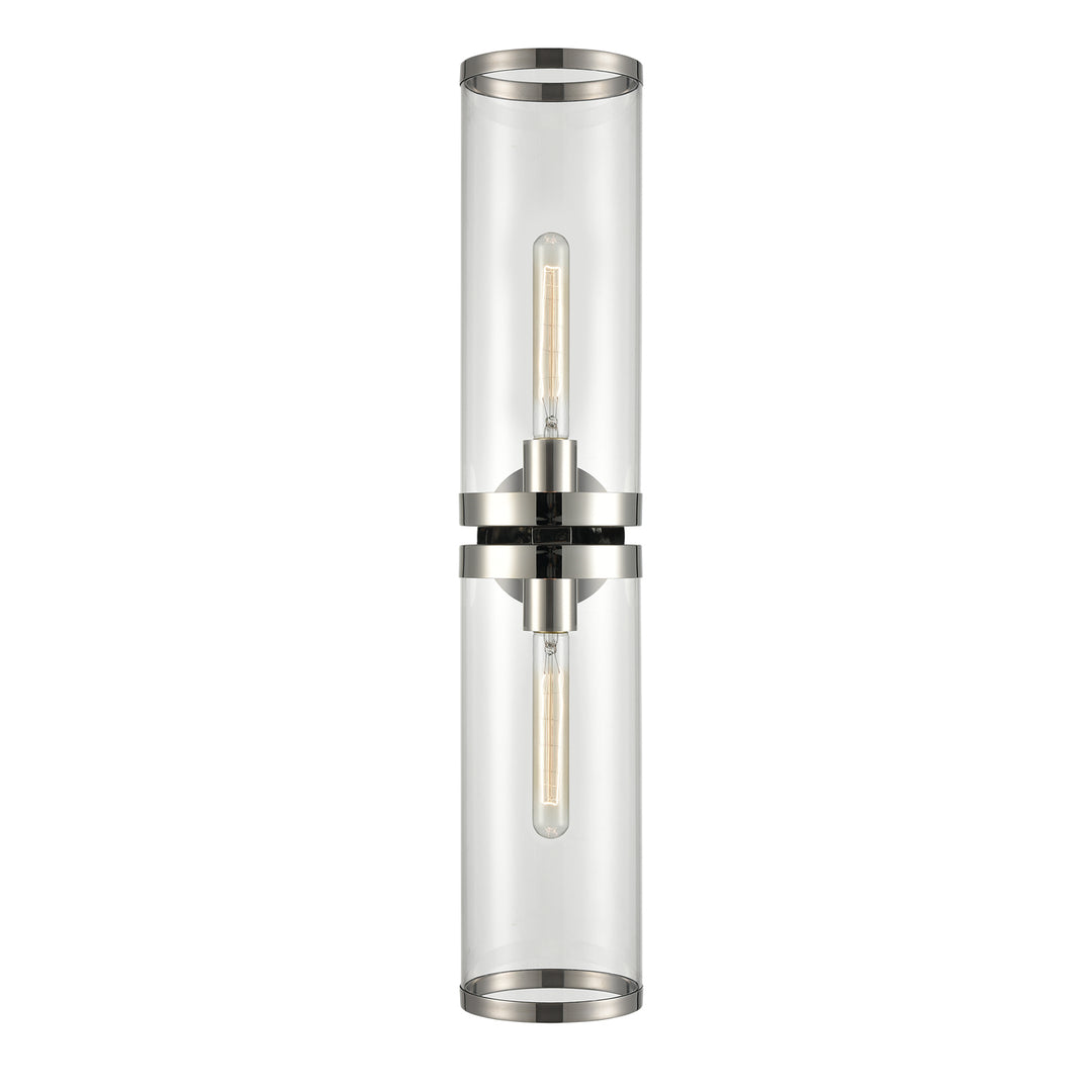 Alora revolve ii WV311602PNCG Wall Light - Clear Glass/Polished Nickel