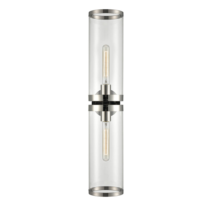 Alora revolve ii WV311602PNCG Wall Light - Clear Glass/Polished Nickel