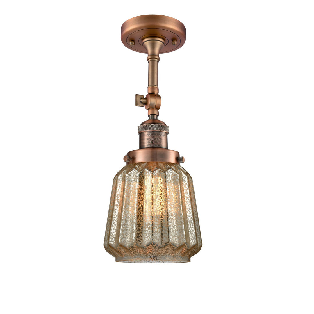 Innovations Franklin Restoration 201F-AC-G146-LED Ceiling Light - Antique Copper