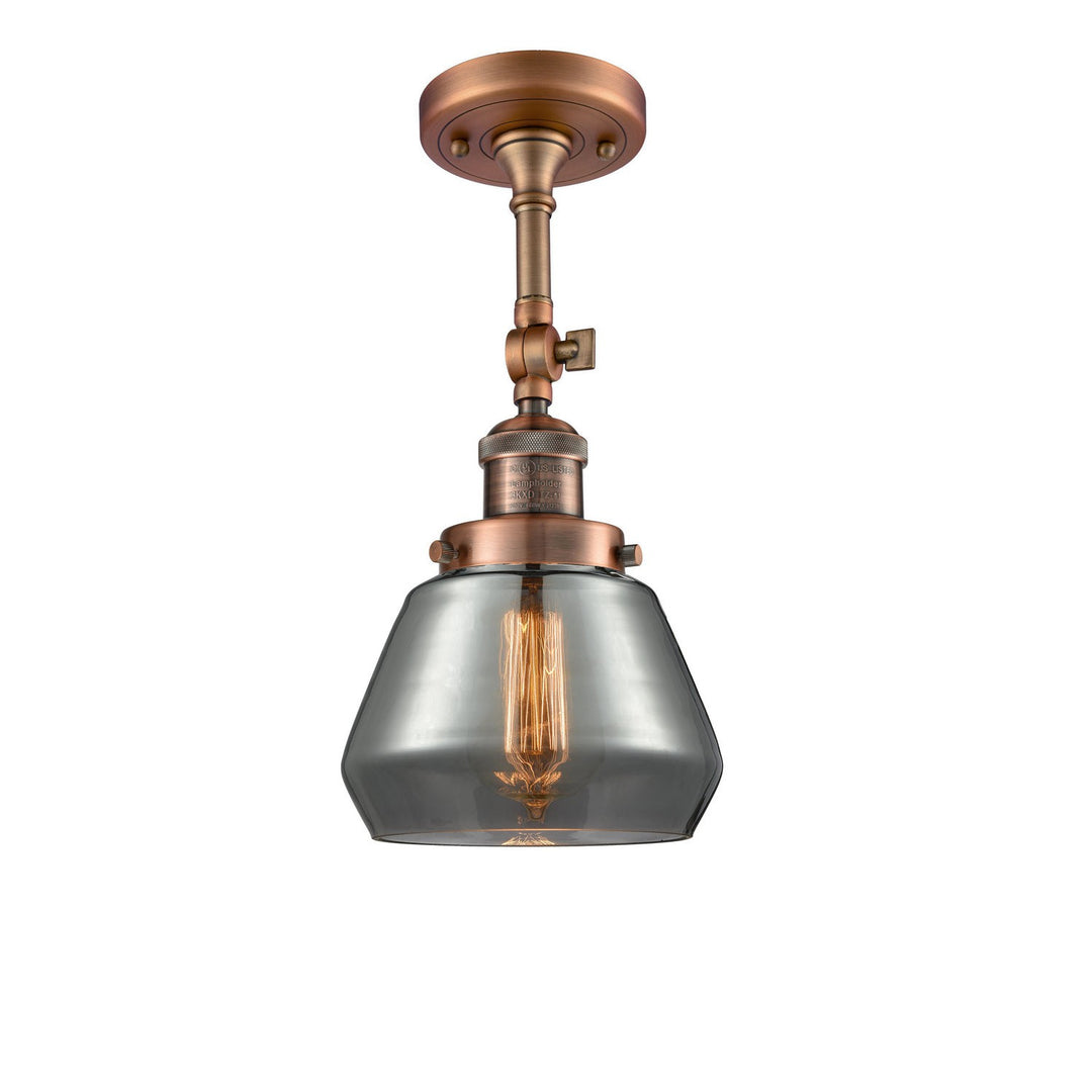 Innovations Franklin Restoration 201F-AC-G173-LED Ceiling Light - Antique Copper