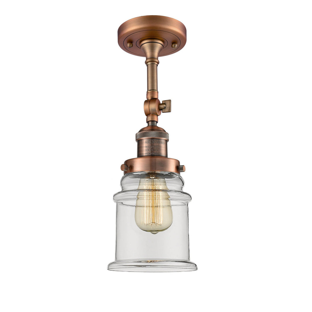 Innovations Franklin Restoration 201F-AC-G182-LED Ceiling Light - Antique Copper