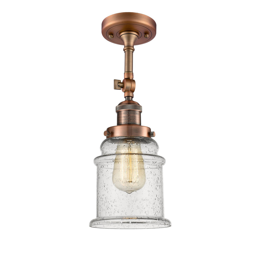 Innovations Franklin Restoration 201F-AC-G184-LED Ceiling Light - Antique Copper