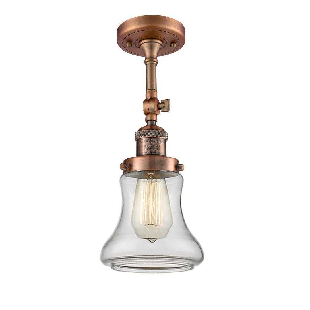 Innovations Franklin Restoration 201F-AC-G192-LED Ceiling Light - Antique Copper