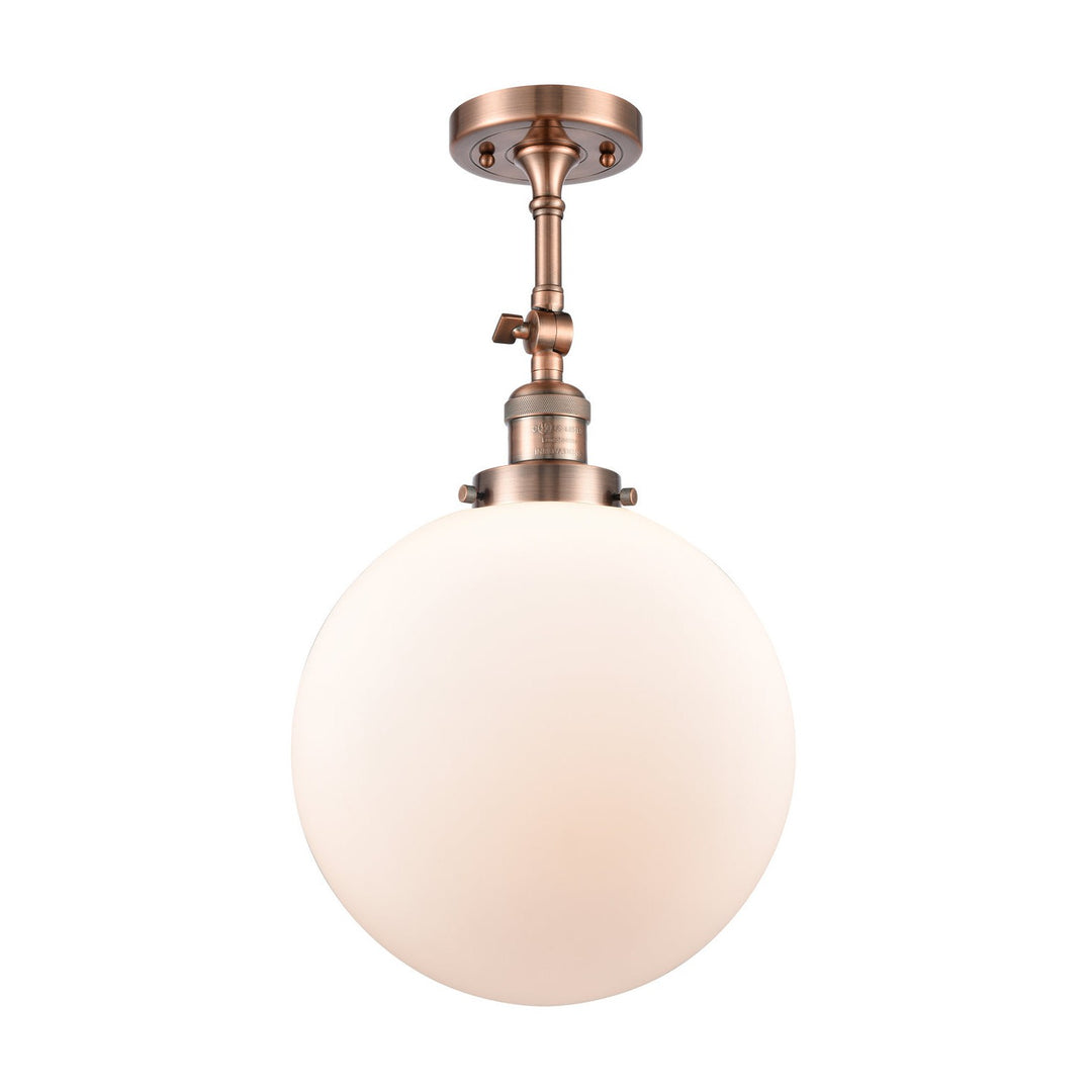 Innovations Franklin Restoration 201F-AC-G201-12 Ceiling Light - Antique Copper