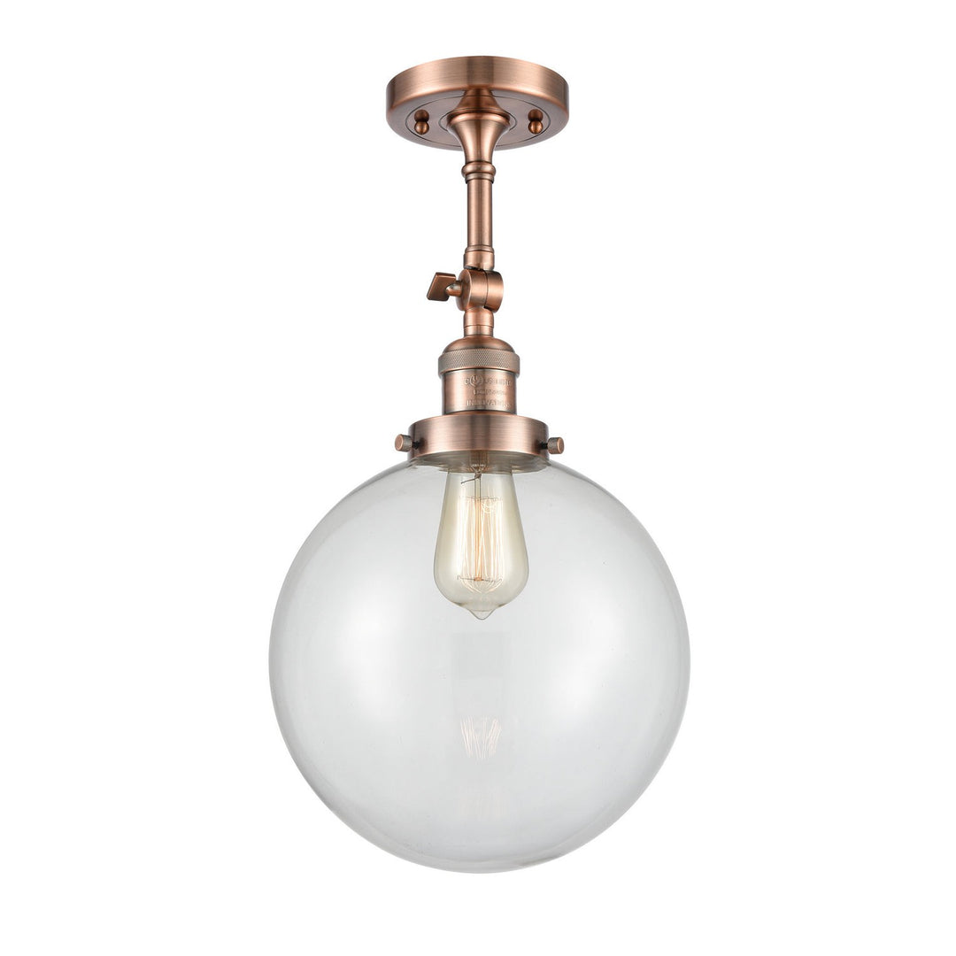 Innovations Franklin Restoration 201F-AC-G202-10-LED Ceiling Light - Antique Copper