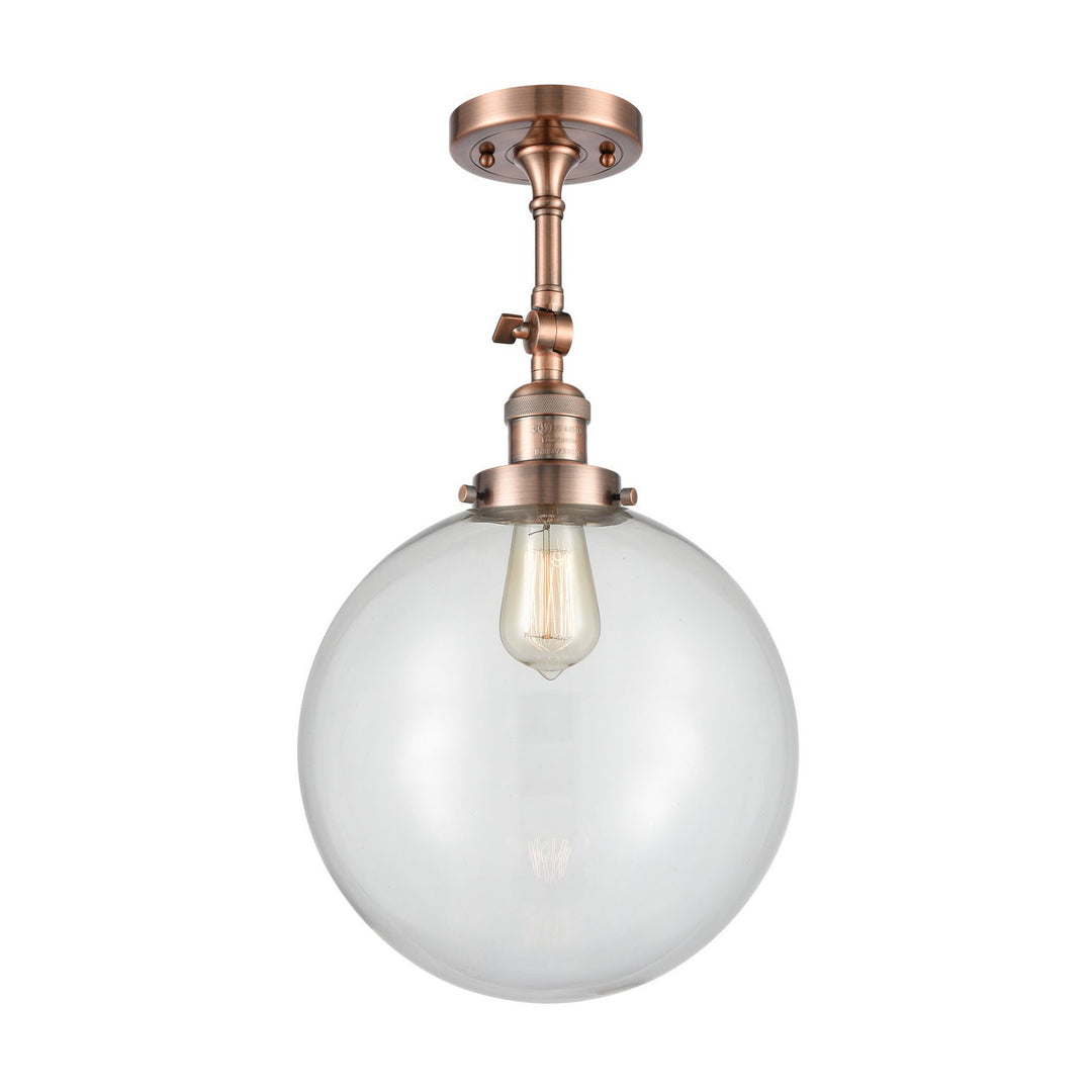 Innovations Franklin Restoration 201F-AC-G202-12-LED Ceiling Light - Antique Copper