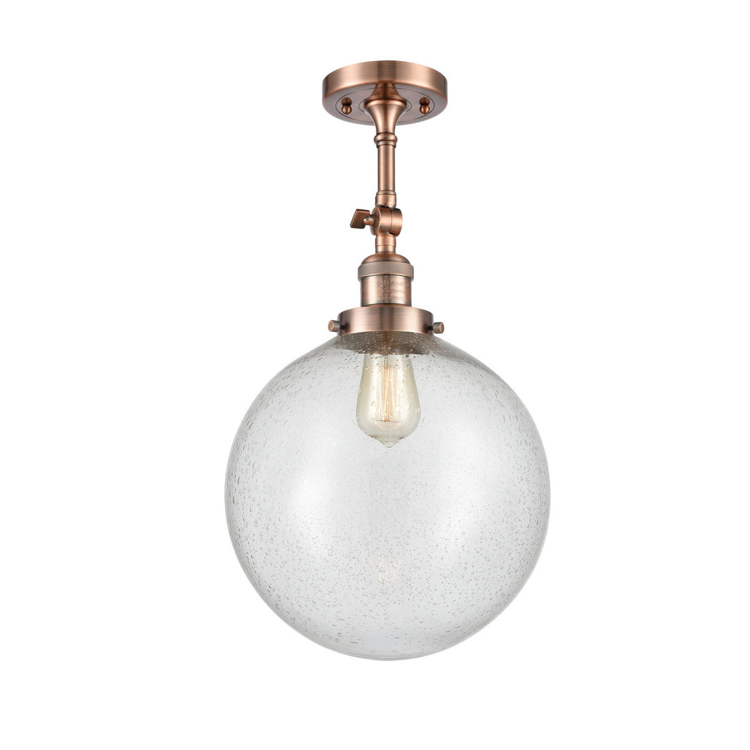 Innovations Franklin Restoration 201F-AC-G204-12 Ceiling Light - Antique Copper