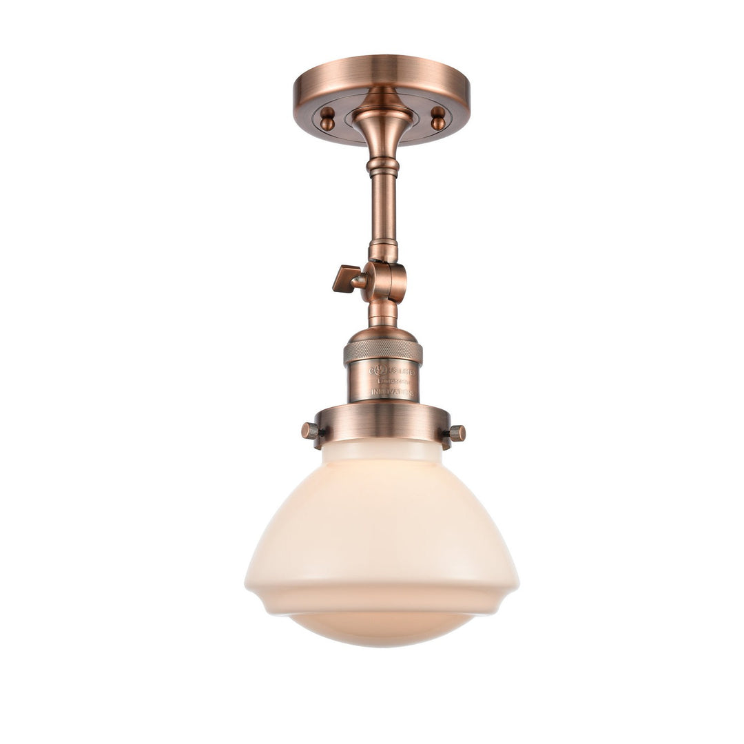 Innovations Franklin Restoration 201F-AC-G321-LED Ceiling Light - Antique Copper