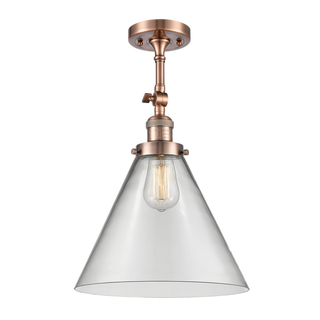 Innovations Franklin Restoration 201F-AC-G42-L-LED Ceiling Light - Antique Copper