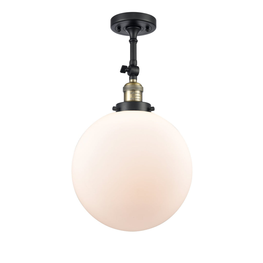 Innovations Franklin Restoration 201F-BAB-G201-12-LED Ceiling Light - Black Antique Brass