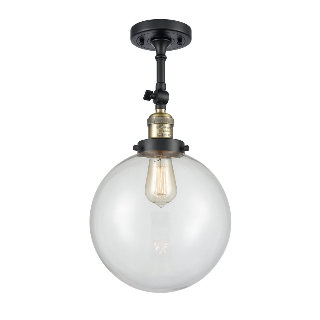 Innovations Franklin Restoration 201F-BAB-G202-10-LED Ceiling Light - Black Antique Brass