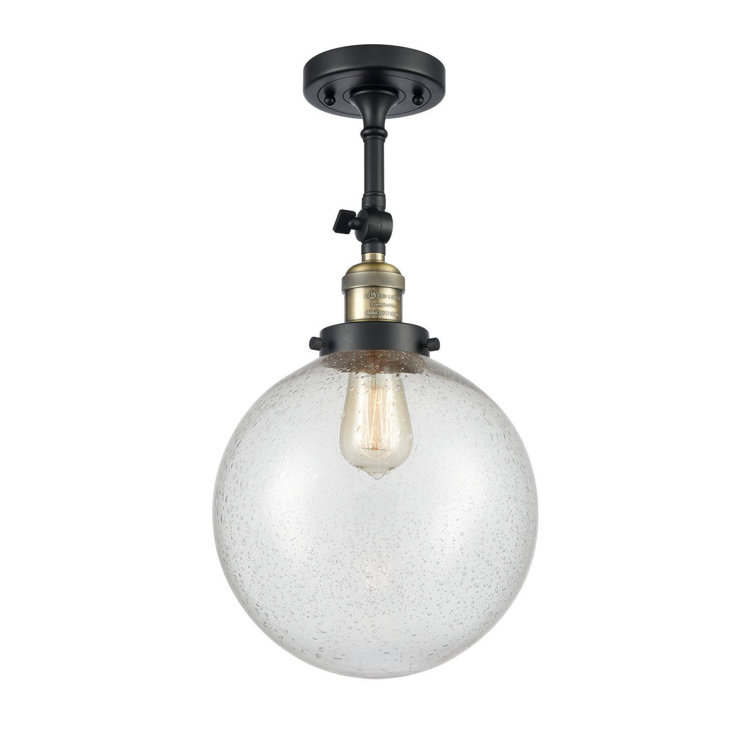 Innovations Franklin Restoration 201F-BAB-G204-10-LED Ceiling Light - Black Antique Brass